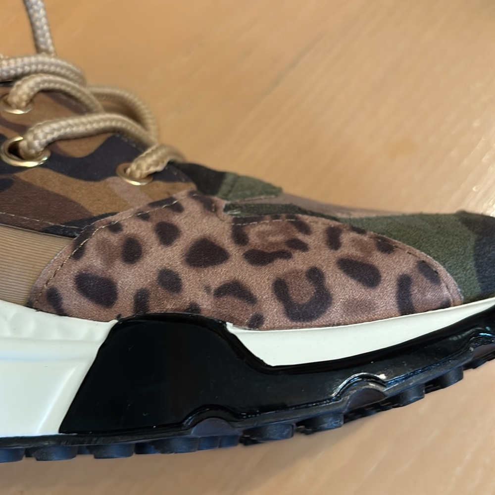 Steve Madden Cliff Camo and Leopard Cliff Sneakers - Size 6.5 - Picture 8 of 10